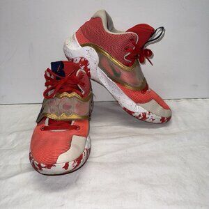 Men's Nike KD Trey 5 X Basketball Shoes University Red Metallic Gold Size 10.5